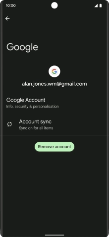 Press Account sync.
