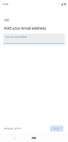 Press the field below 'Enter your email address' and key in your email address.
