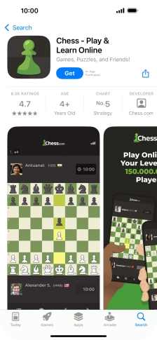 Press Get and follow the instructions on the screen to install the app.