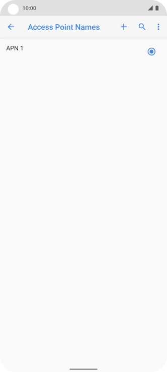 Press the new data connection icon.