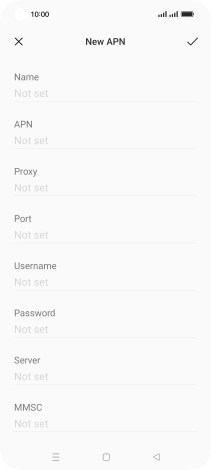Press the field below 'Name' and key in O2 UK Internet.