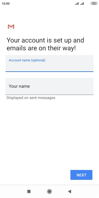 Press Your name and key in the required sender name.