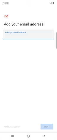 Press the field below 'Enter your email address' and key in your email address.