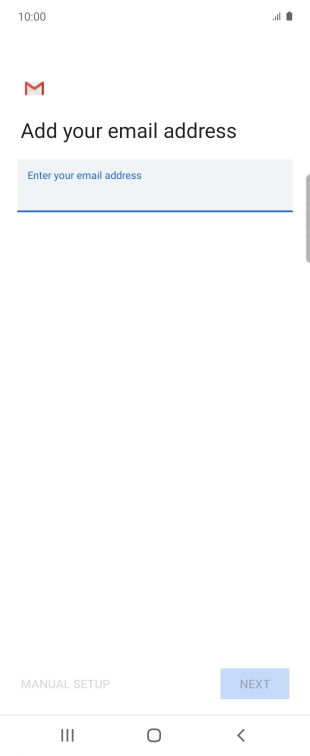 Press the field below 'Enter your email address' and key in your email address. Press the field below 'Enter your email address' and key in your email address.