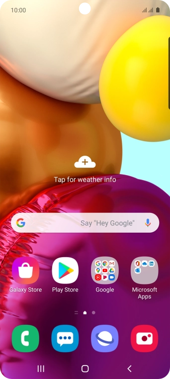 Press the message icon.