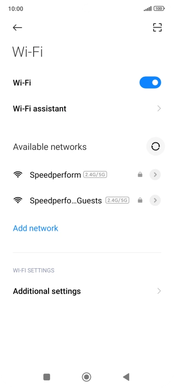 Press Wi-Fi assistant.