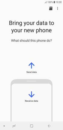 Press Receive data.