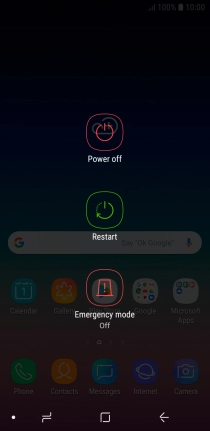 Press Power off.