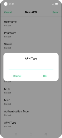Key in mms and press OK.