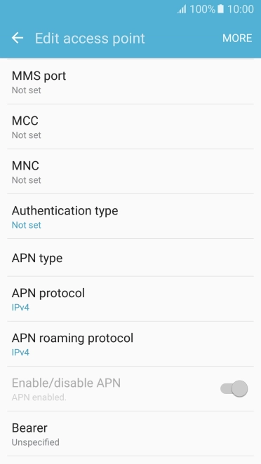 Press MMS port.