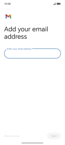 Press the field below 'Enter your email address' and key in your email address.