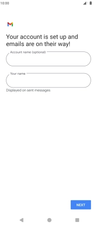 Press the field below 'Account name (optional)' and key in the required name.