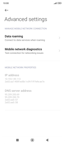 Press Data roaming.