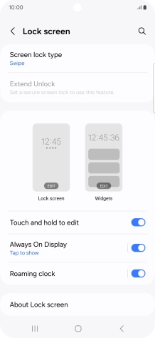 Press Screen lock type.