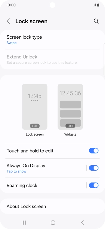 Press Screen lock type.