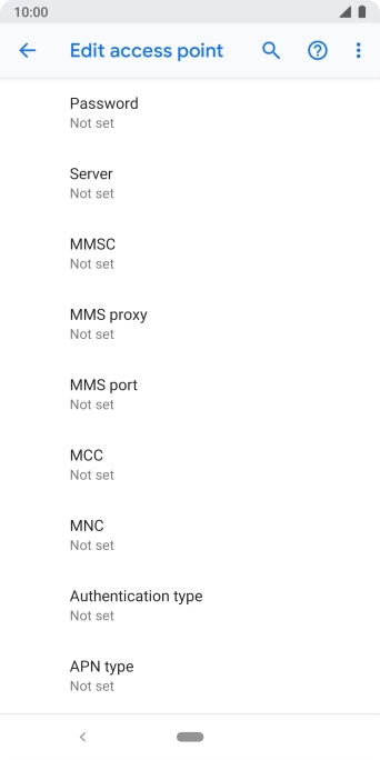 Press MMS port. Press MMS port.