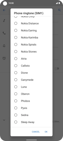 Press the required ring tones to hear them.