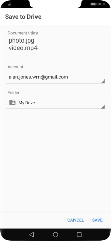 Press the field below 'Folder'.