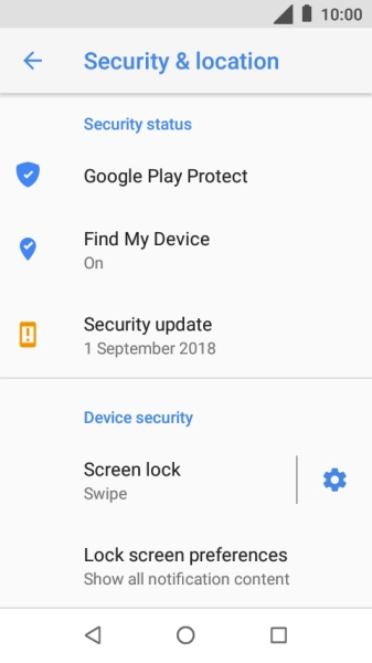 Press Screen lock.