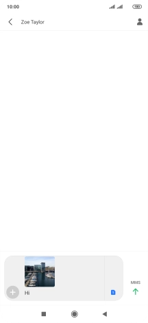 Press the send icon when you've finished your picture message.
