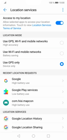 If you select Use GPS, Wi-Fi and mobile networks, your phone can find your exact position using the GPS satellites, the mobile network and nearby WiFi networks. Satellite-based GPS requires a clear view of the sky.