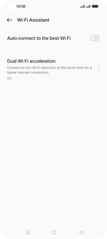 Press the indicator next to 'Auto-connect to the best Wi-Fi' to turn on the function.