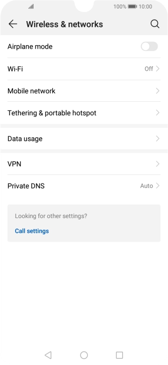 Press Data usage.