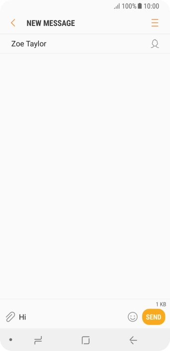 Press the attachment icon.