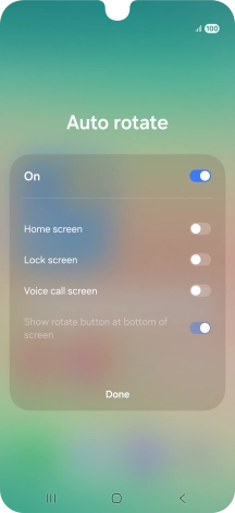 Press the indicators next to the required settings to turn them on or off.