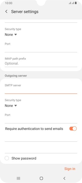 Press the drop down list below 'Security type'. Press the drop down list below 'Security type'.