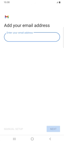 Press the field below 'Enter your email address' and key in your email address.
