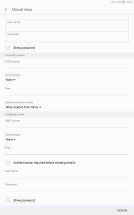 Press Authentication required before sending emails to turn on the function.