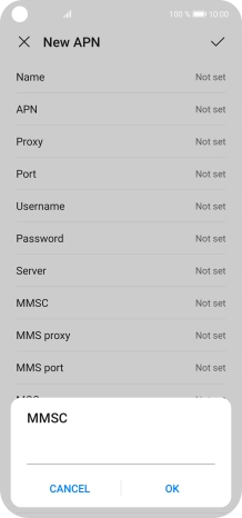 Key in http://mmsc.mms.o2.co.uk:8002 and press OK.