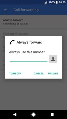 Press TURN OFF.