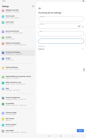 Press the drop down list below 'Security type'.