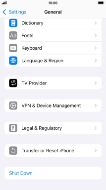 Press Transfer or Reset iPhone.