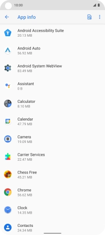 Press the required app.