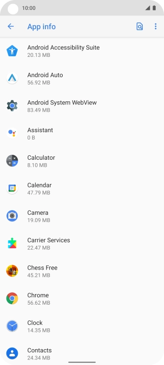 Press the required app.