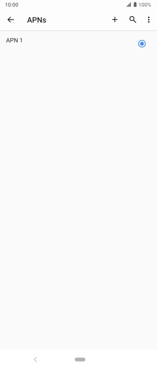 Press the new data connection icon.