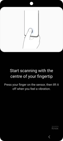 Follow the instructions on the screen to create the phone lock code using your fingerprint.