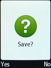 Press the Left selection key. Press the Left selection key.