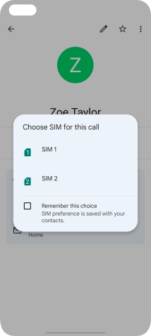 Press the required SIM.