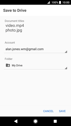 Press the field below 'Folder' and go to the required folder.