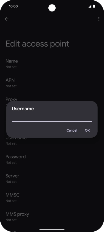 Key in o2wap and press OK.