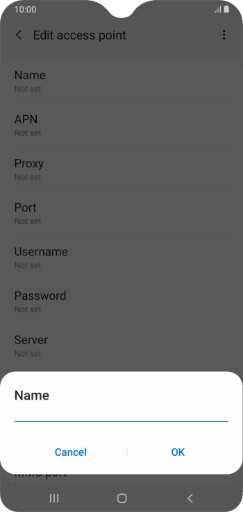 Key in O2 UK MMS and press OK.
