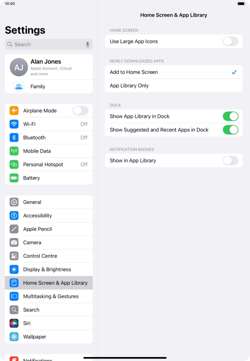 To add new downloaded apps to both the home screen and App Library, press Add to Home Screen.