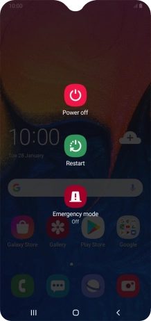 Press Power off.