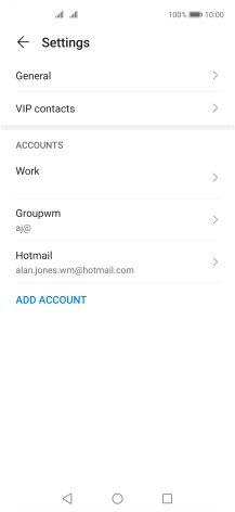 Press the required email account.