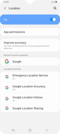 Press Google Location Accuracy.