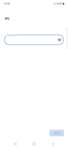 Press the field below 'Password' and key in the password for your email account.